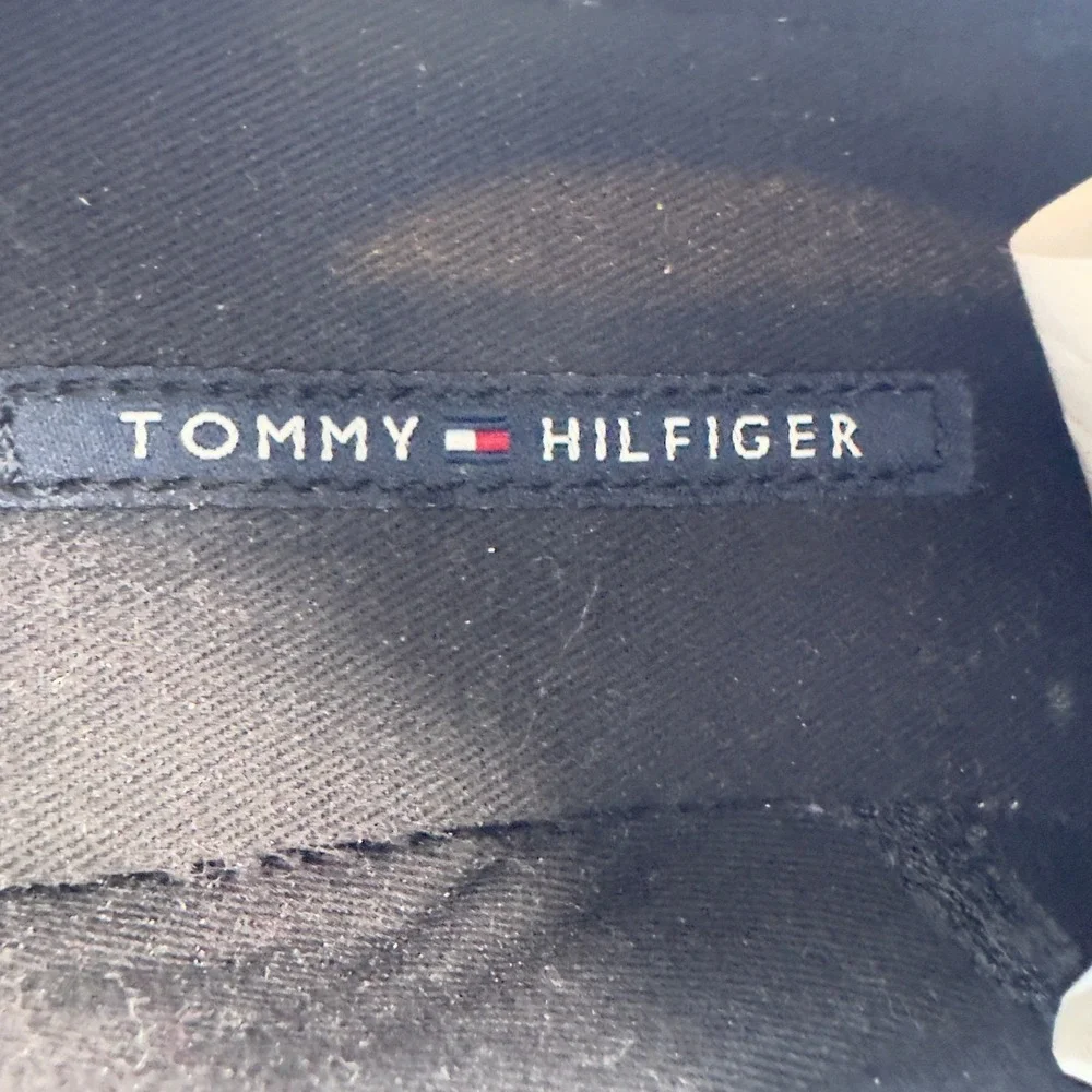 Tommy Hilfiger TWPRINCESS Sneakers Womens 7M Black Pink Monogram Logo Lace Up